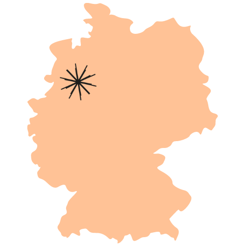 Deutschlandkarte auf der Osnabrück markiert ist